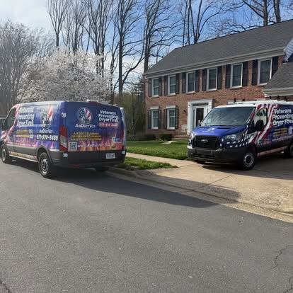 AirDuctVet residential and commercial cleaning quote: AirDuctVet service vehicles supporting a neighborhood project