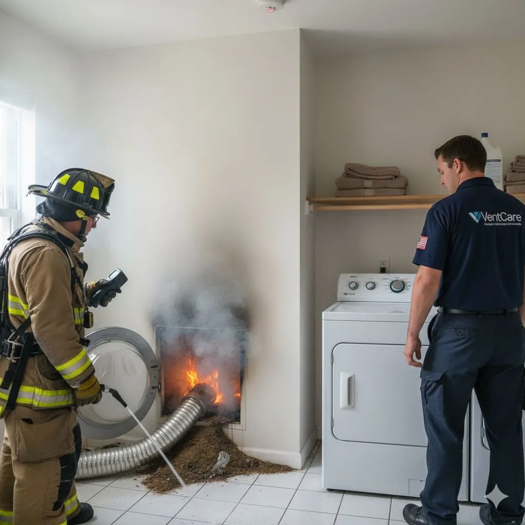clogged dryer vent fire risk in Alexandria