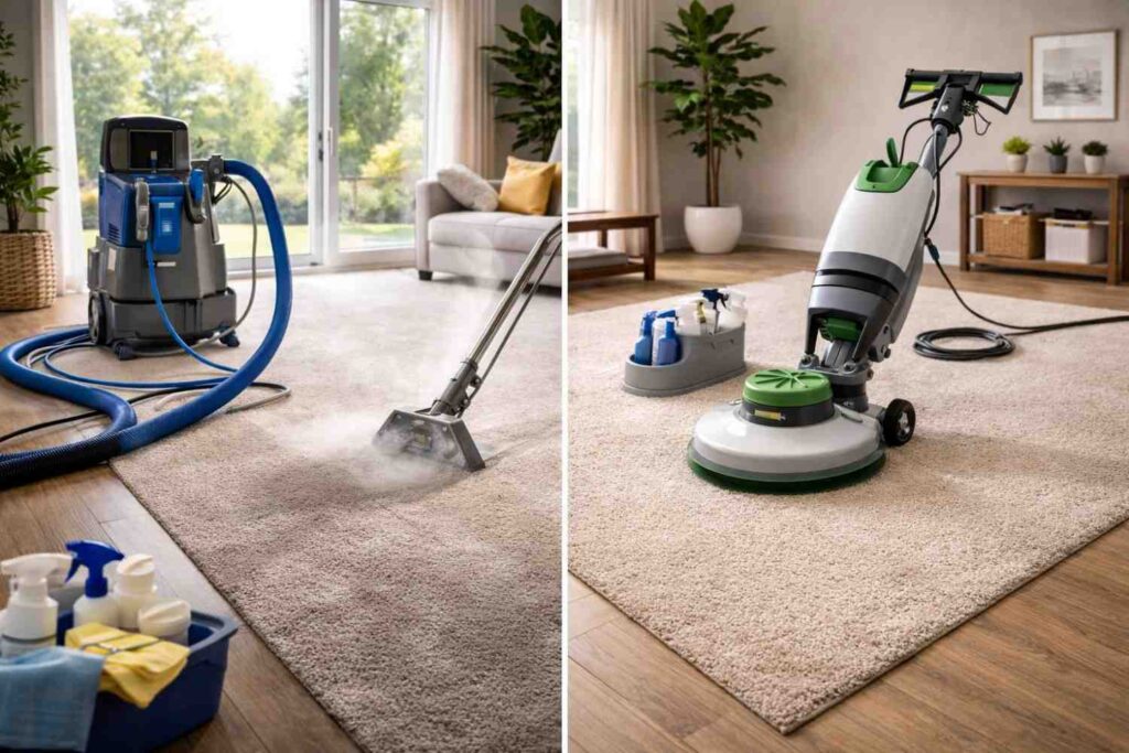 Different carpet cleaning equipment and services used by companies competing with Stanley Steemer.